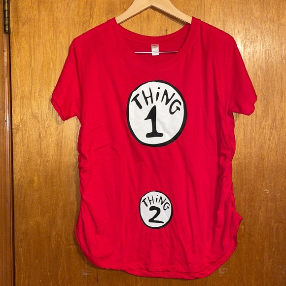 •MONAG•RED DR.SUESS THEMED MATURITY SHORT SLEEVE TEE SHIRT SIZE LARGE EUC - Picture 4 of 5